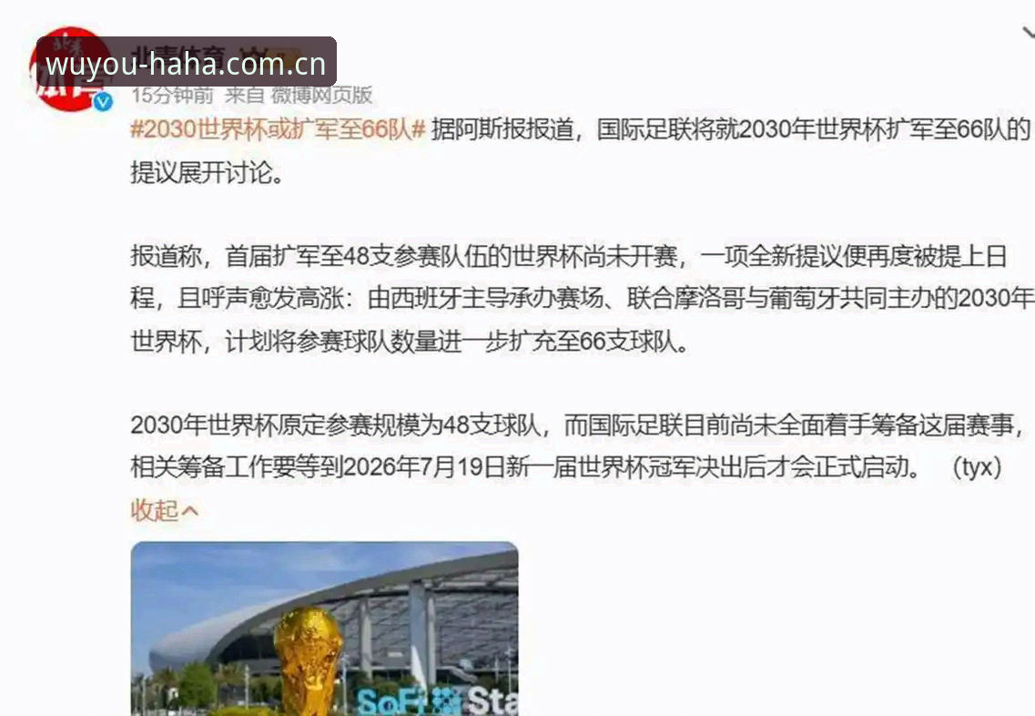 haha体育官网 世界杯扩军至66队?中国男足的3个关键机会与挑战